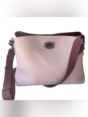 New COACH Willow Tote Bag 24 In Colorblock Violet Orchid Multi C8561 Crossbody
